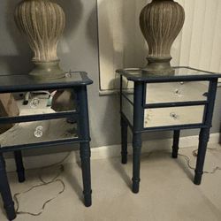 Unique Mirror End Tables