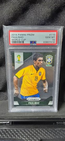 2014 Panini Prizm World Cup Soccer Paulinho PSA 10 Gem Mint #110 Brazil