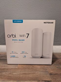 NETGEAR Orbi 370 Series Dual Band BE5000 WiFi 7 Mesh Routers RBE372