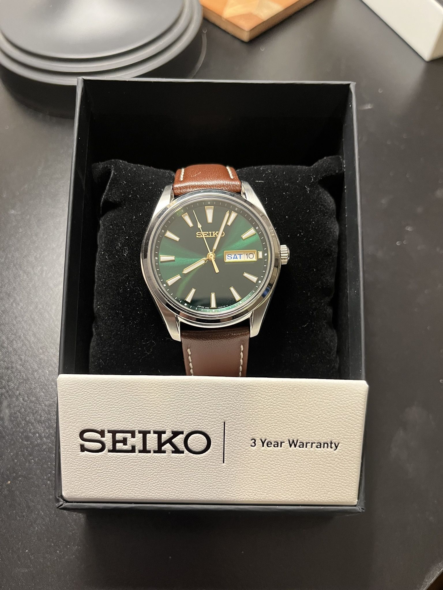 Seiko Essentials Green Sunray Dial Men’s Quartz Watch