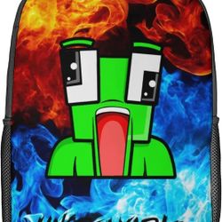 Cartoon Backpack Book Bag for Outdoor Travel, Laptop Backpack Shoulders Casual Daypack with Keychain for Unisex