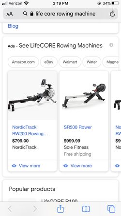 Life core rowing machine