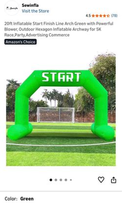Green racing starting arch