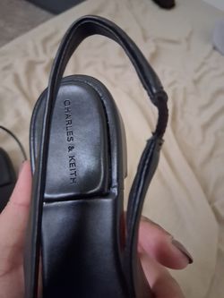 Pointy black work shoes