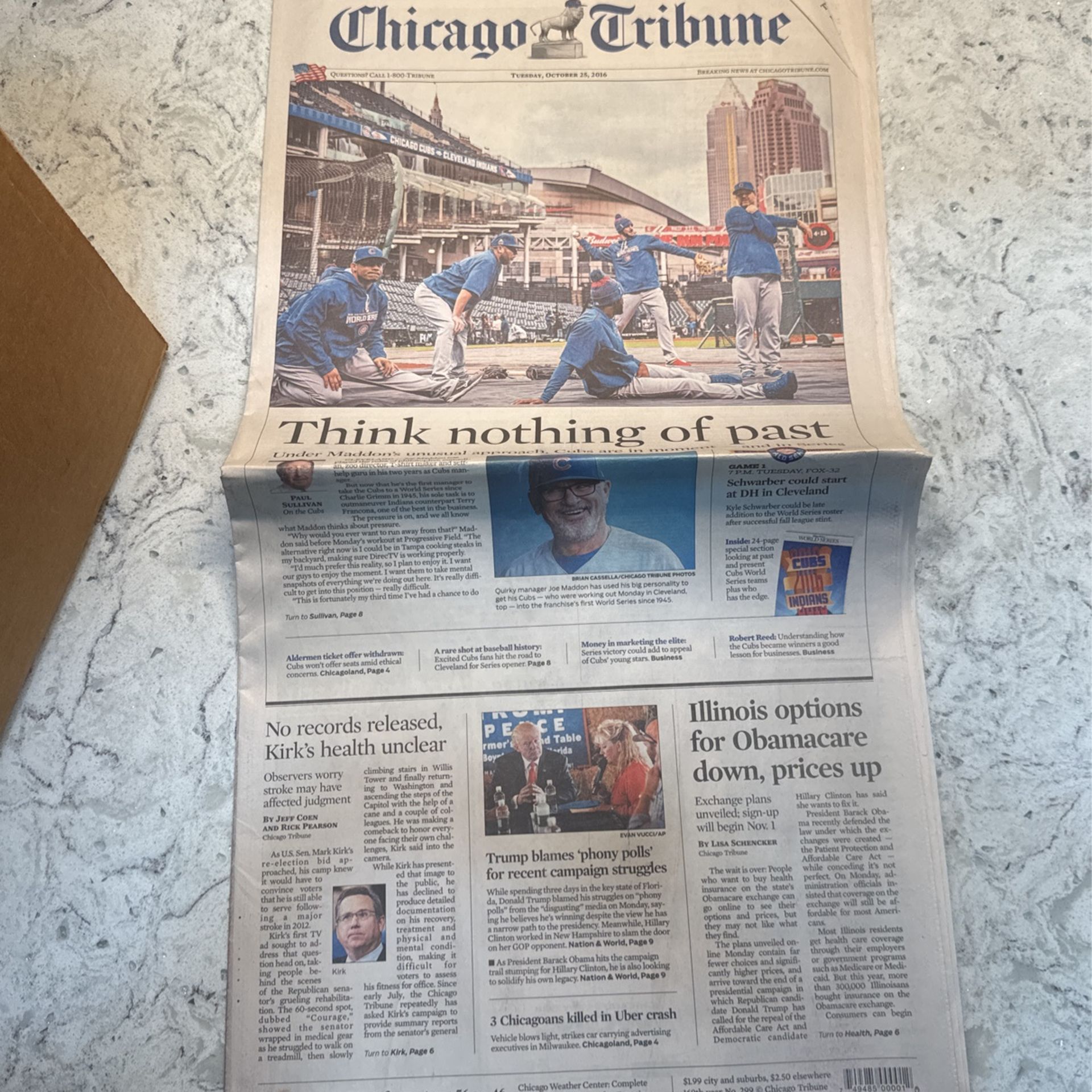Chicago Tribune Chicago Cubs 10-25-16