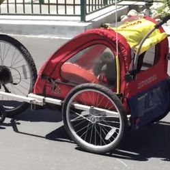 Schwinn Kids Bike Trailer Amd Stroller With Folding Frame And Quick Release Wheels