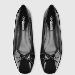 BOWKNOT DECOR SQUARE TOE BALLET MARY JANE FLATS