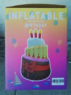 NEW 6.4ft Birthday Cake Airblown Inflatable