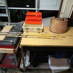 Collection Of Fishing Gear And Tackle 