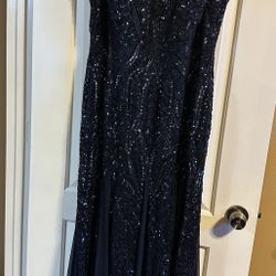 Blue Sequin Dress