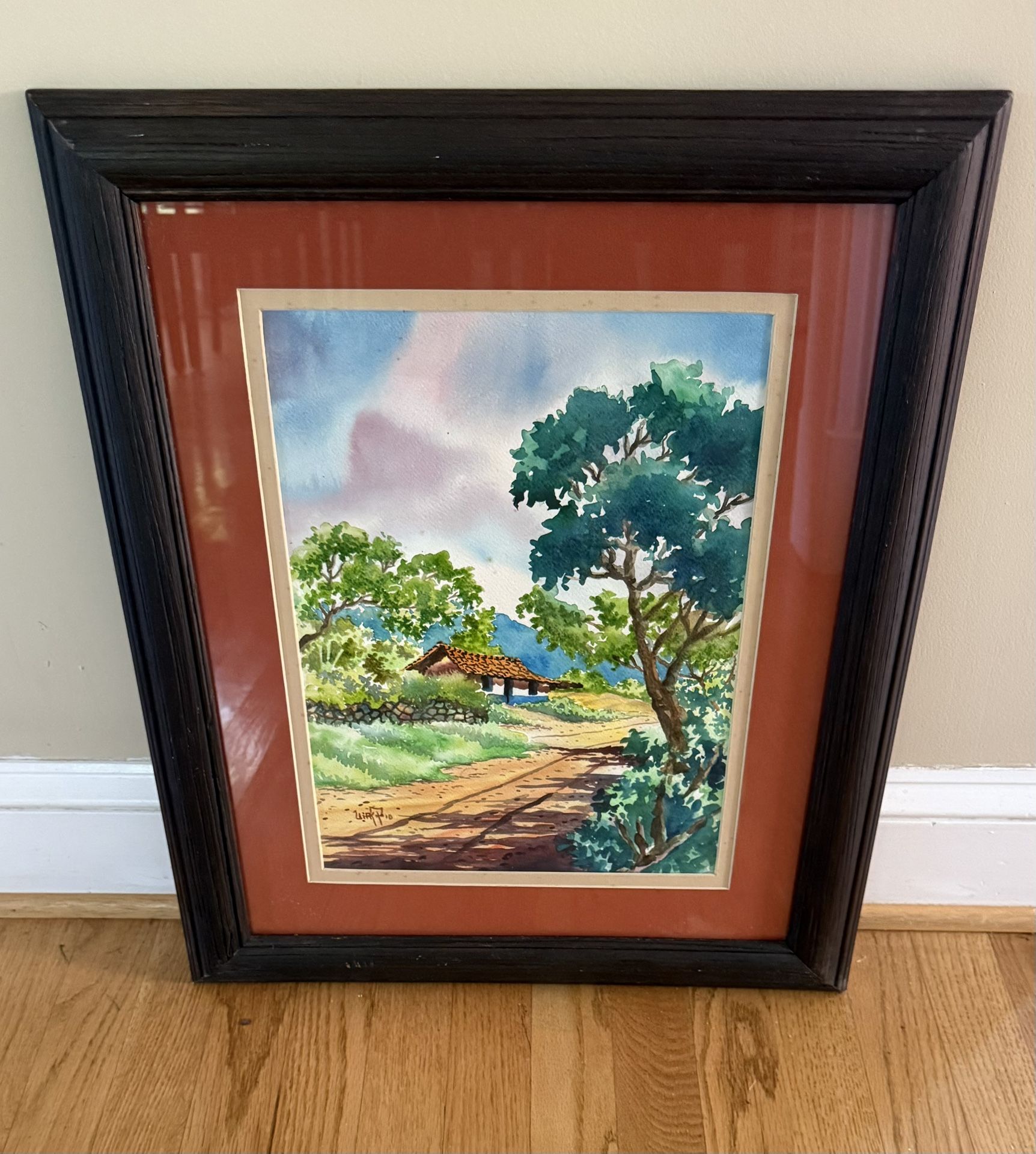 Costa Rican Watercolor Landscape Painting 