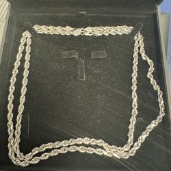 14k White Gold Rope chains (2)