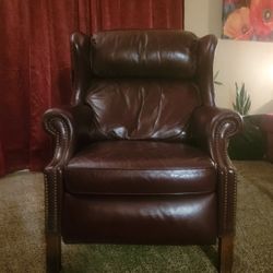 Bradington Young Chippendale Leather Recliner