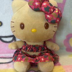 Hello Kitty Tan Hawaiian Plush