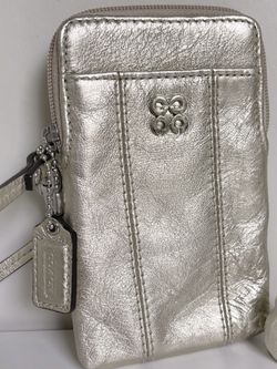Coach Small Wristlet Metallic 