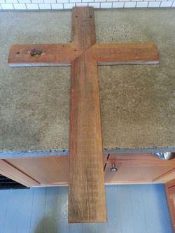 Rustic Reclaimed Wood Cross - vintage
