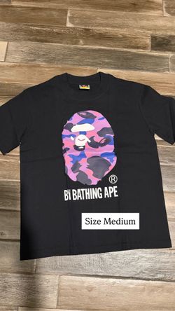 BAPE Black T-Shirt Purple Camo - Size M - New
