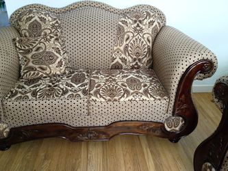 Two sofas for $500  color brown.