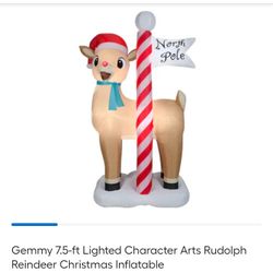  Rudolph Reindeer Christmas Inflatable
Gemmy 7.5-ft