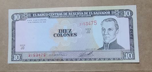 1996 10 Colones De El Salvador