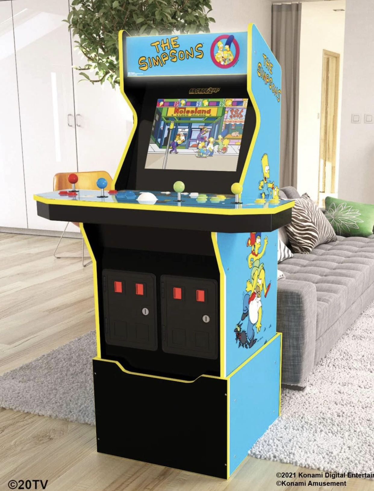 New In Box Arcade1UP The Simpsons (4-Player) Arcade with Riser