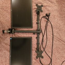 Dual 23.6 Monitor + Desk Mount Stand