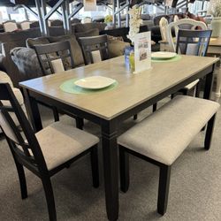 Table With 4 Chairs And Bench 