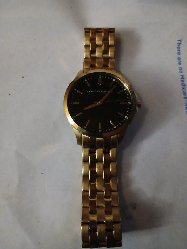 Armani goldtone gentleman's dress / evening timepiece