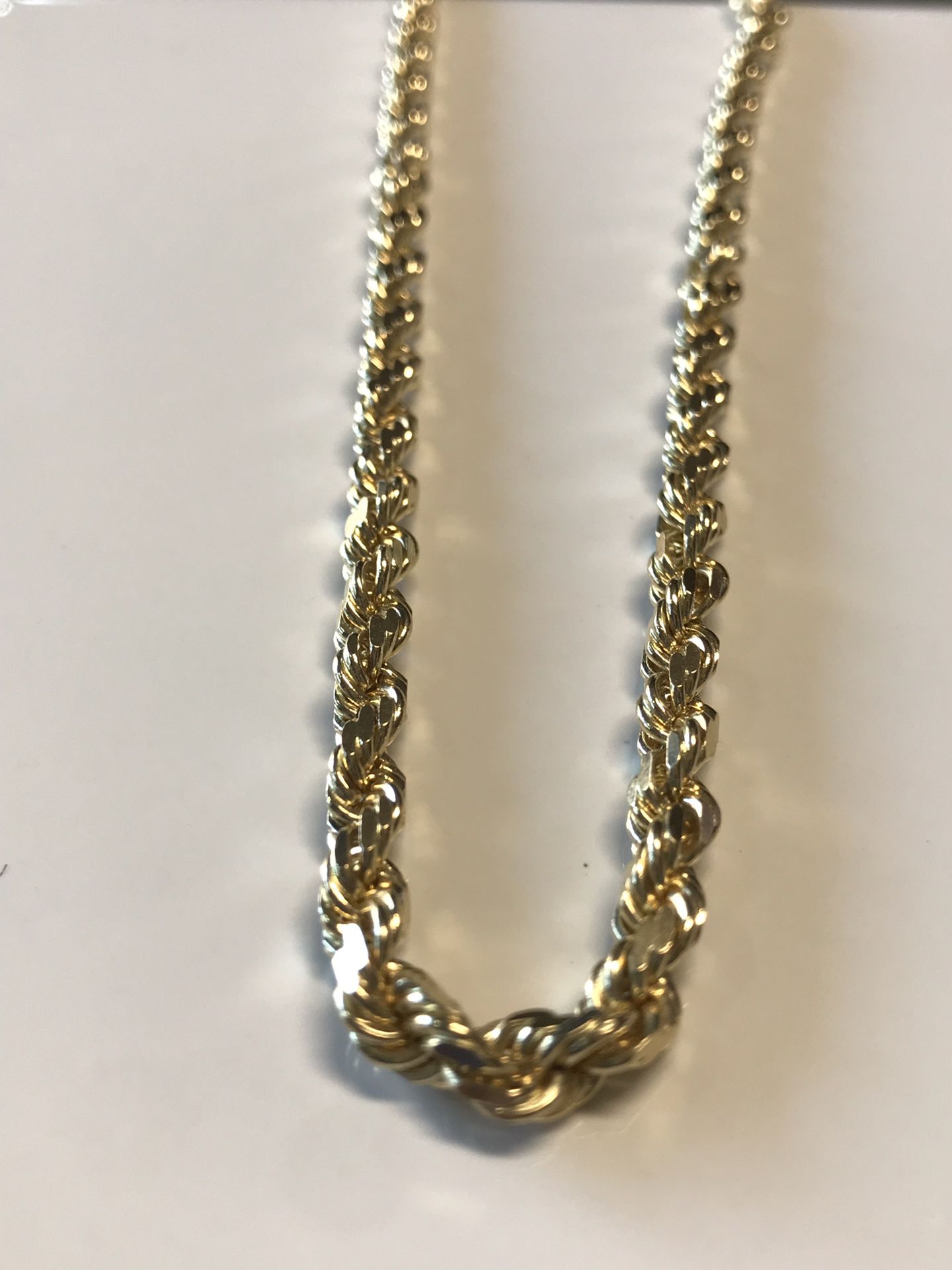 14k Solid Gold Nice Fancy Rope Chain