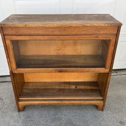 Vintage 1920s Lawyer Solid Wood Barrister Bookcase Shelves 34x12x35h Antique