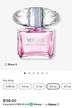 Versace Bright Crystal perfume Eau de Toilette, 3.0 oz