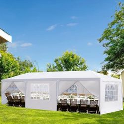 10'X30' Outdoor Canopy Tent with Removable Sidewalls Gazebo Shelter Pavilion for Backyard BBQ Camping Picnic Parties Wedding Ceremony, Easy Assemble