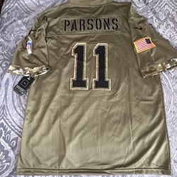 Micah Parsons Jersey Salute To Service Veteran Dallas Cowboys Large