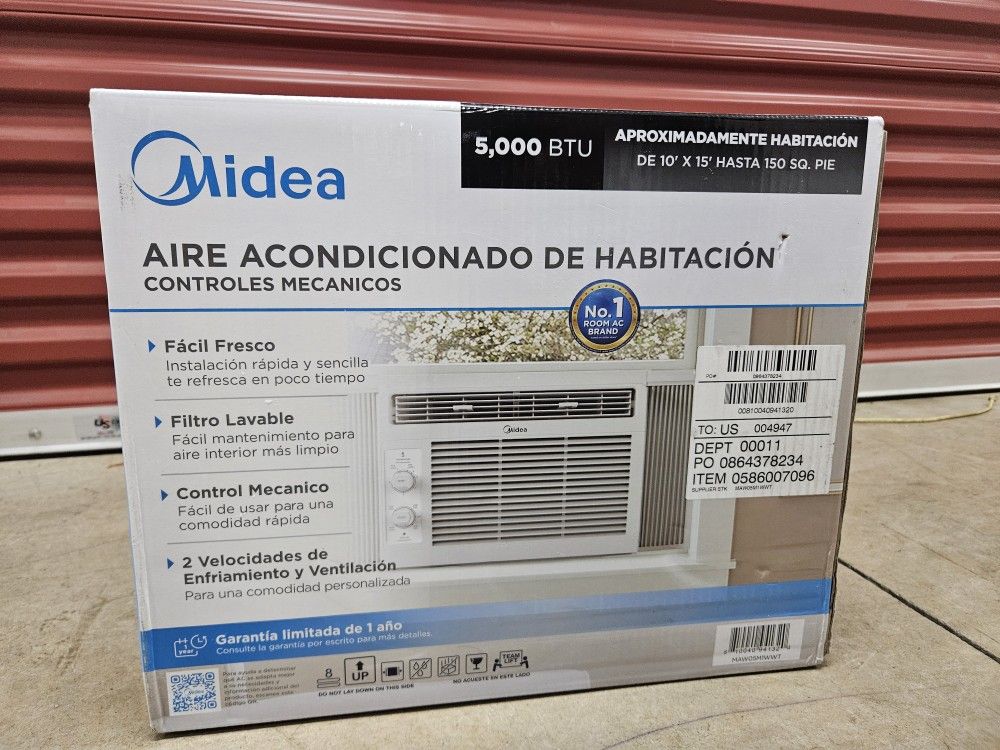 Midea5,000 BTU150SqftMechanicalWindow AirConditioner, White