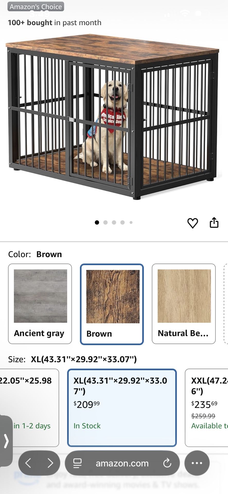 XL WOOD DOG CRATE
