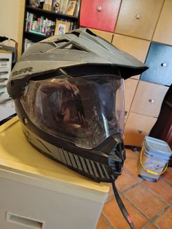 MSR Xpedition ADV dual-sport/adventure motorcycle helmet, size Large in matte black.