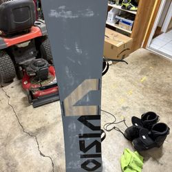 Vision Snowboard And Bindings, Healside Boots And Snowboard Bag