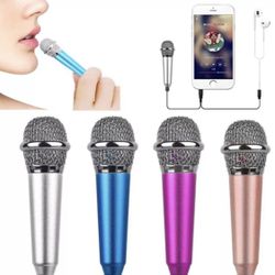 Portable 3.5mm Stereo Studio Mic KTV Karaoke Mini Microphone For Cell Phone Laptop PC Desktop
