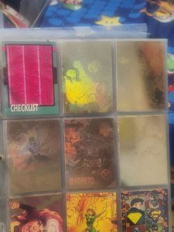 Holographic X-Men Trading Cards and Marvel Trading card binder