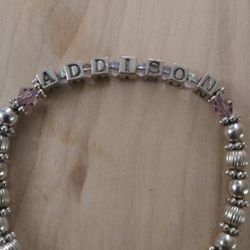 925 Silver Bracelet Name.. Addison