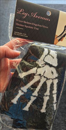 Gloves - Skeleton for Halloween, fingerless