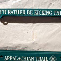 New 2 License Plate Frame Holders, Green Plastic Won't Rust Appalachian Mountain Trails. Car. Van, Truck. East or West