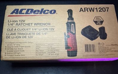 ACDelco ARW1207 12V Li-ion 1/4" cordless ratchet wrench