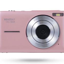 Compact Digital Camera, Pink, 16X Zoom, 1080p, Built-in Flash