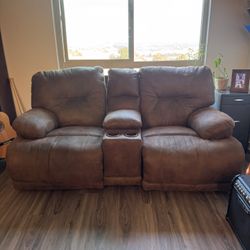 Reclining Sofas with USB & Cup Holders – for Both (Also Sold Separately) 