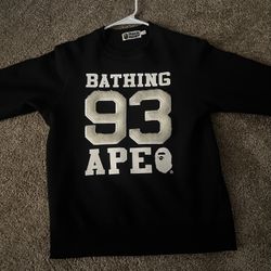 vintage bape crew neck hoodie