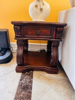 Two Walnut End Tables
