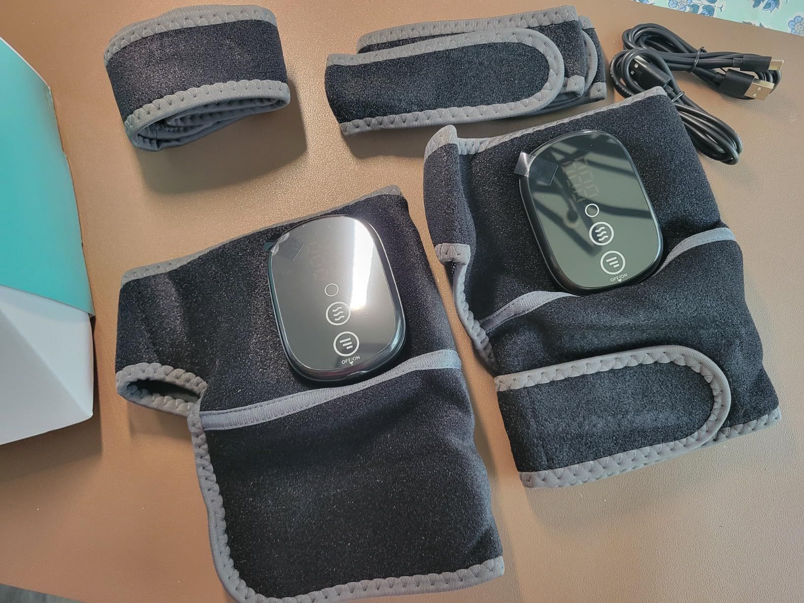 Two Pack Set Cordless Vibration Massager Heated For Knee Shoulders, Back Elbow Neck New digital
