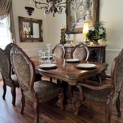 ** MICHAEL AMINI Dining Table And buffet (NOT A SCRATCH ON IT!)