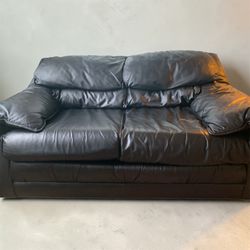Leather Loveseat 